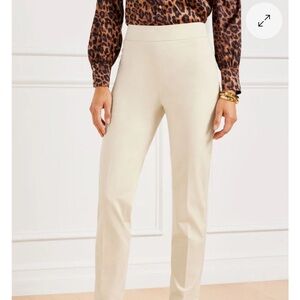 Talbot's Chatham bi-stretch ankle pant 14p n khaki color